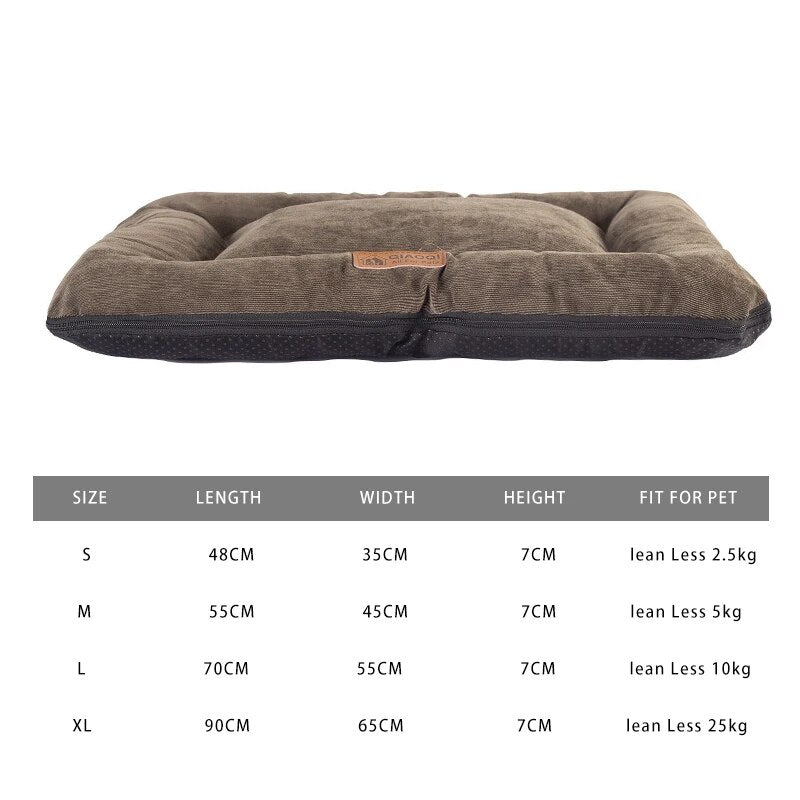 Thick Dog Mat Pet Bed Cushion Washable Breathable Corduroy Winter Warm Dogs Pad For Small Medium Big Dog Non-Slip Pet Nest Sofas