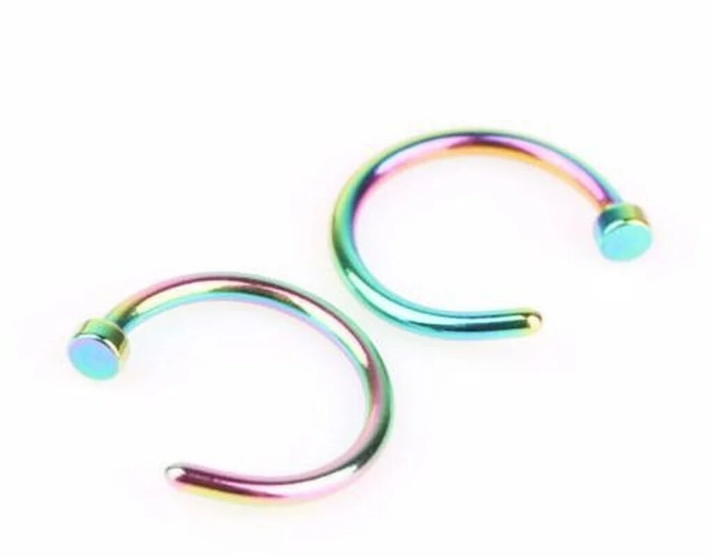 1pcs U Shaped Fake Nose Ring Hoop Septum Rings Stainless Steel Nose Piercing Fake Piercing Oreja Pircing Jewelry Nose Piercing