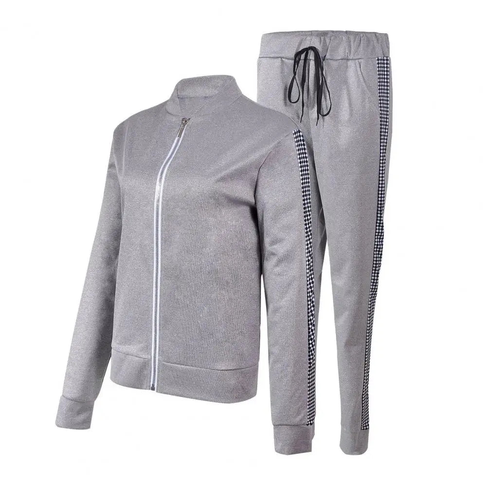 Women's Tracksuit Set Dot Print Turtleneck Sweatshirt Drawstring Pants Suit for Gym Running for Women