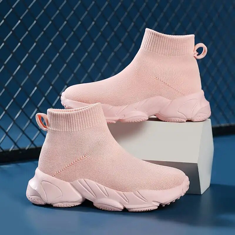 Children Socks Sneakers Kids Shoes For Girls Boys Fashion Flying Mesh Toddler Boy Shoes Kids Casual Shoes Solid Color Kids Socks