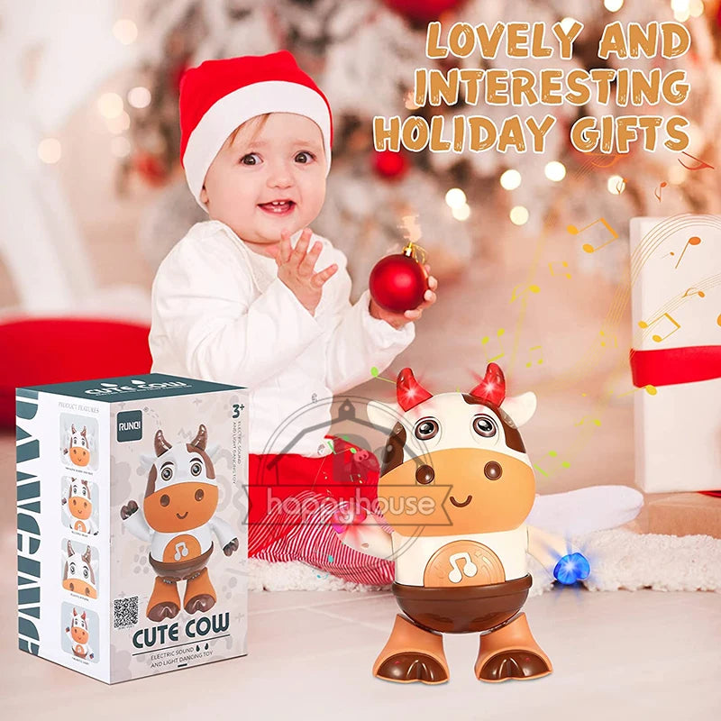 Baby Cow Musical Toys Dancing Walking Baby Cow Toy with Music and LED Lights Dancing Toys Baby Toys 6 to 12 Months 18 Month Toys