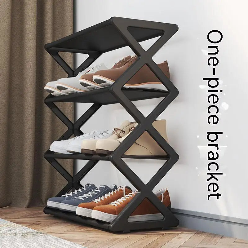 Multi-functional Assembled Shoe Cabinet X-shaped Shoe Rack Household Dust Proof Storage Simple Household Assembly Shoe Racks