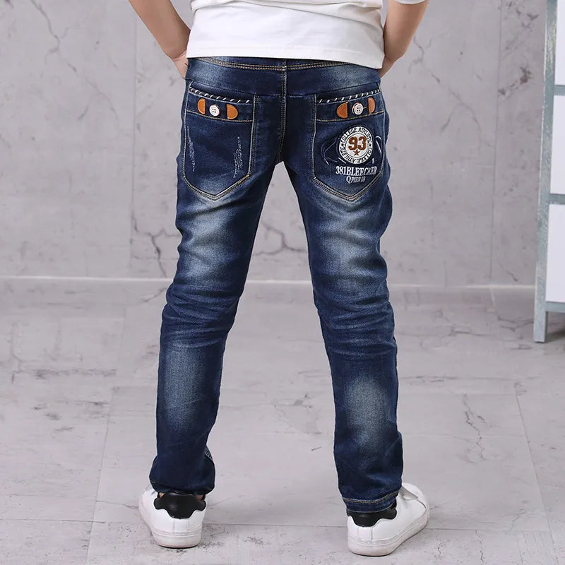 New Kids Boys Denim Clothes Pants Children Wears Clothing Long Bottoms Baby Boy Skinny Jeans Trousers 4 5 6 7 8 9 10 11 Years