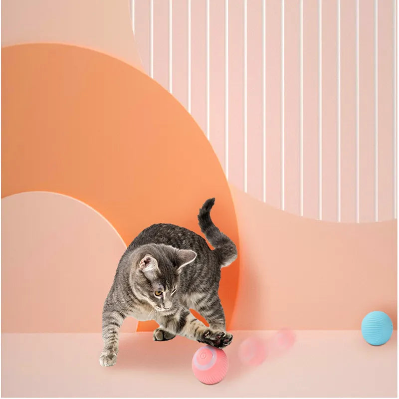 Smart Cat Toys Automatic Rolling Cat Ball Electric Ball Cat Interactive Toy For Cats Training Self-moving Kitten Toy Accessories