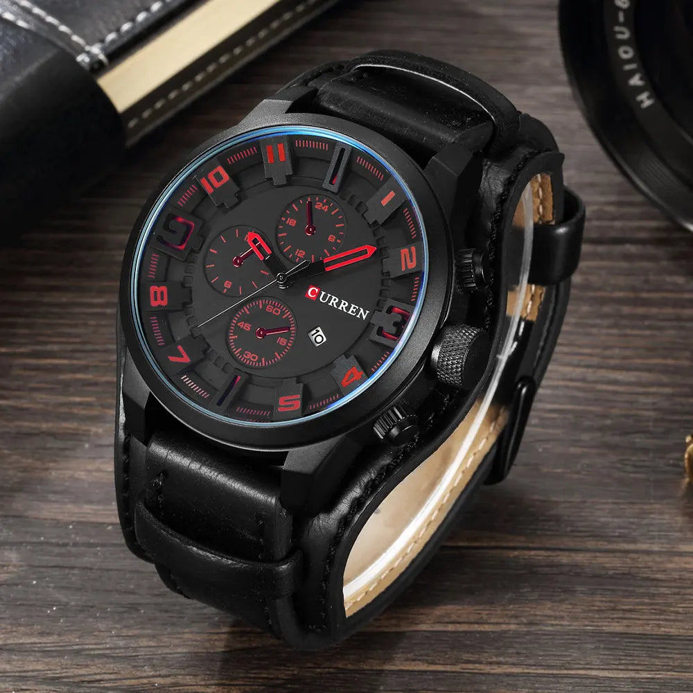 New CURREN Top Brand Luxury Mens Watches Male Clocks Date Sport Military Clock Leather Strap Quartz Business Men Watch Gift 8225