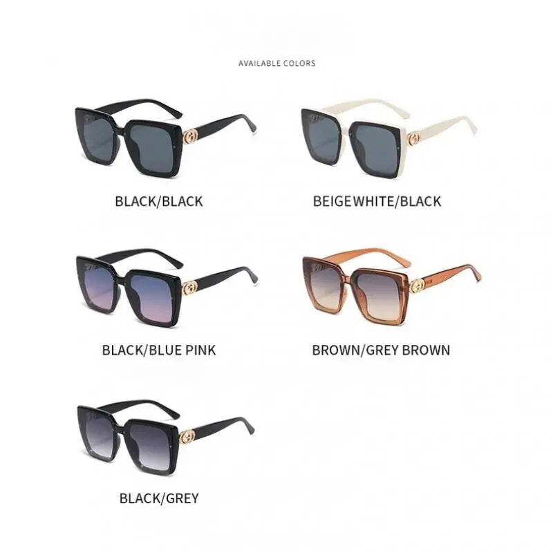 2022 New Fashion Large Frame Sunglasses For Women European And American Fashion UV Resistant Glasses