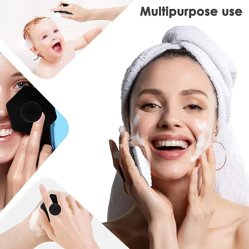 Men Wome Facial Cleaning Brush Scrubber Silicone Miniature Face Deep Clean Shave Massage Scrub Brush Face Cleaner Skin Care Tool