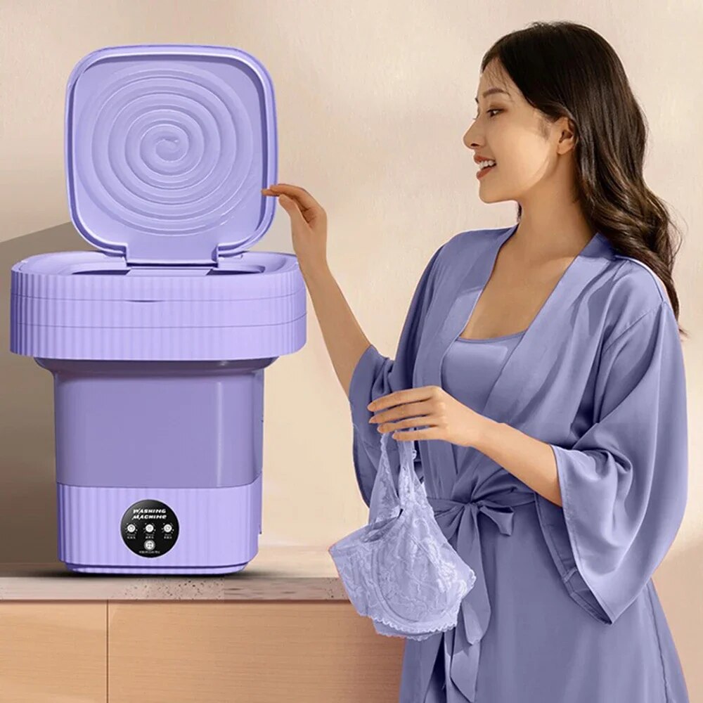 New Folding Washing Machine Portable 13L Clothes Socks Underwear Automatic Washer Spin Dryer Bucket 3 Models Mini Washer UK AU