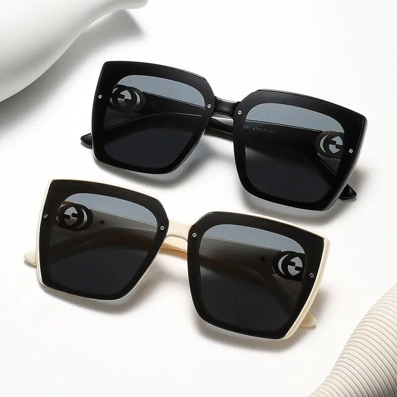 2022 New Fashion Large Frame Sunglasses For Women European And American Fashion UV Resistant Glasses