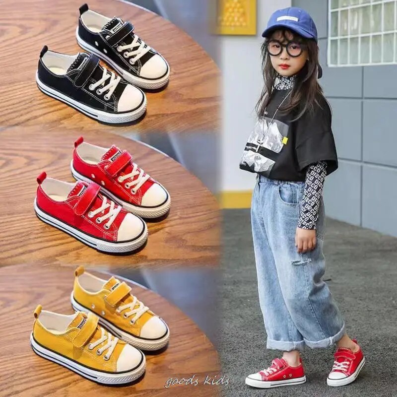 Spring Children Canvas Shoes Girl Sneaker Breathable Fashion Kids Shoes For Baby Boys Casual Toddler Shoes Student Birthday Gift