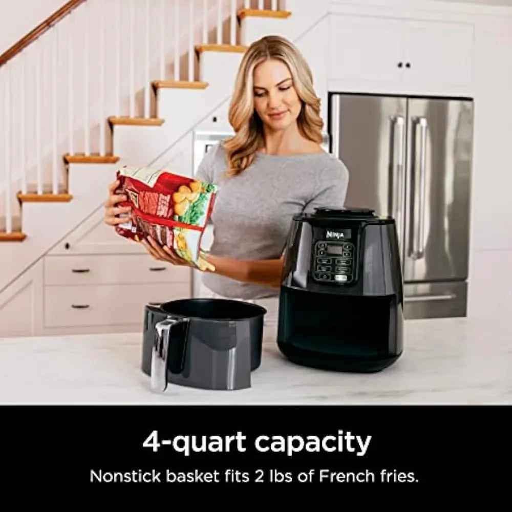 AF101 Air Fryer that Crisps, Roasts, Reheats, & Dehydrates, for Quick, Easy Meals, 4 Quart Capacity, & High Gloss Finish, Grey