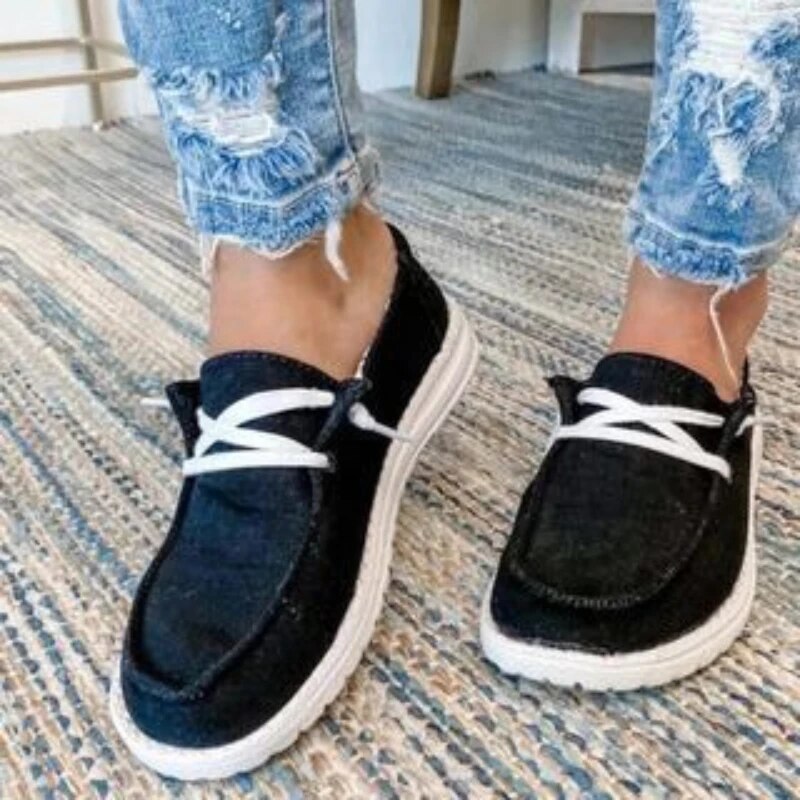 2022 Fashion Casual Plus Size Flats Shoes Women Work Shoes Comfortable for Work Breathable Loafers Sneakers Zapatos De Mujer