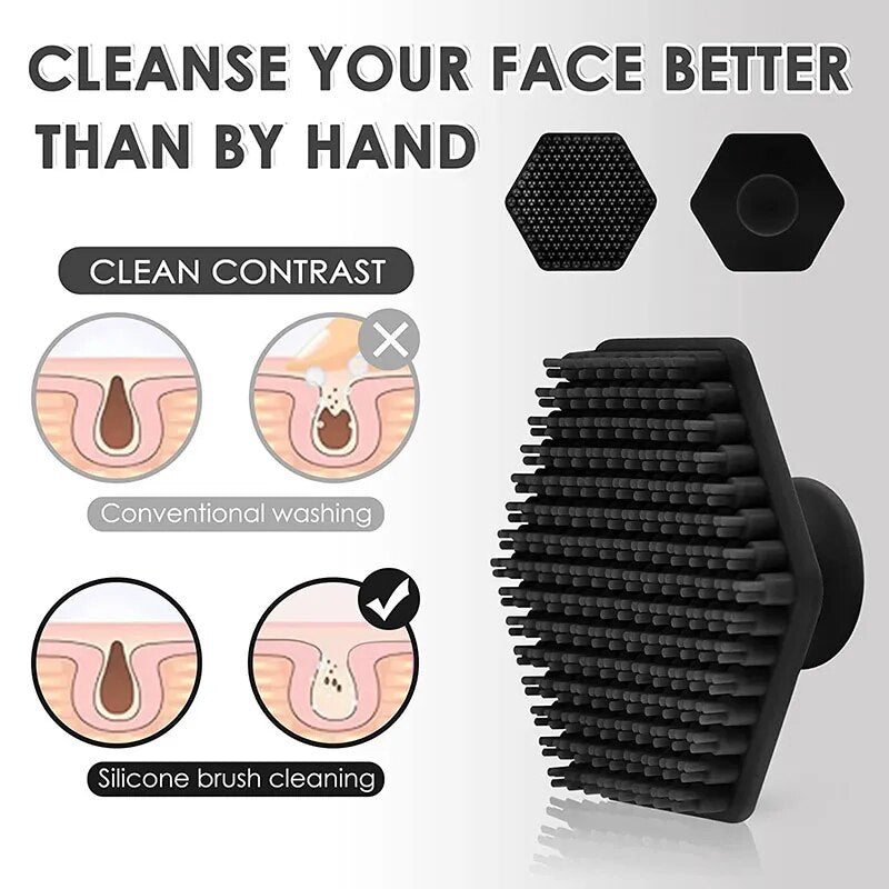 Men Wome Facial Cleaning Brush Scrubber Silicone Miniature Face Deep Clean Shave Massage Scrub Brush Face Cleaner Skin Care Tool