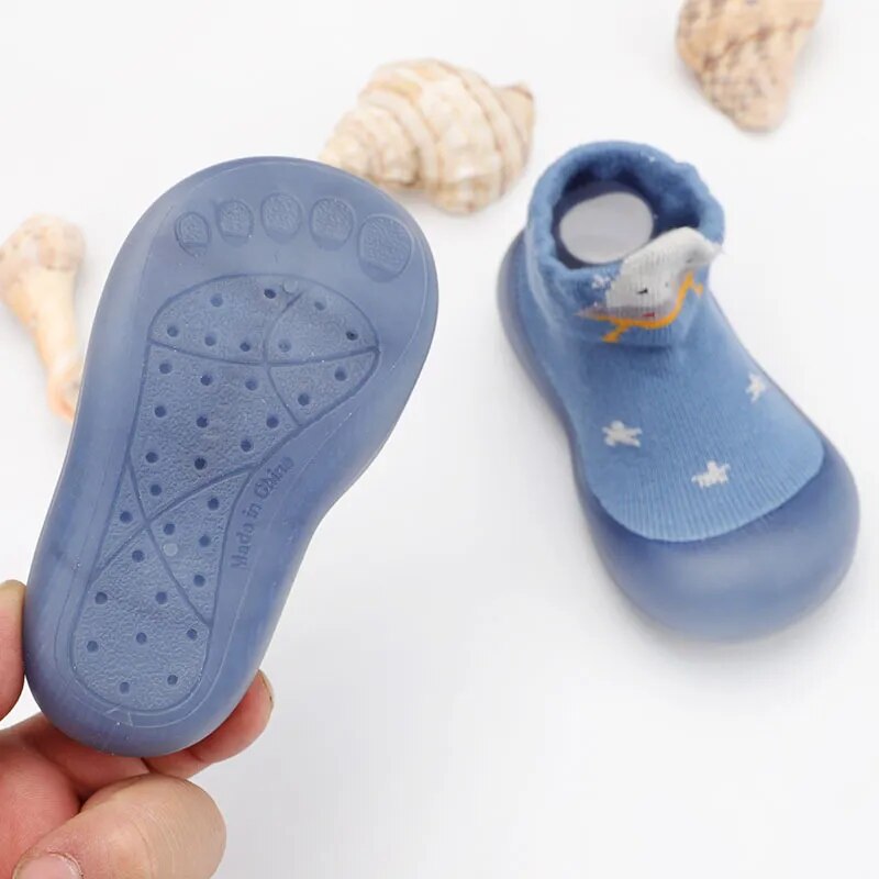 Baby Boy Shoes Children Sock Shoes Non-slip Floor Socks Boy Girl Soft Rubber Sole Shoes Toddler Sock Shoes Infant Booties