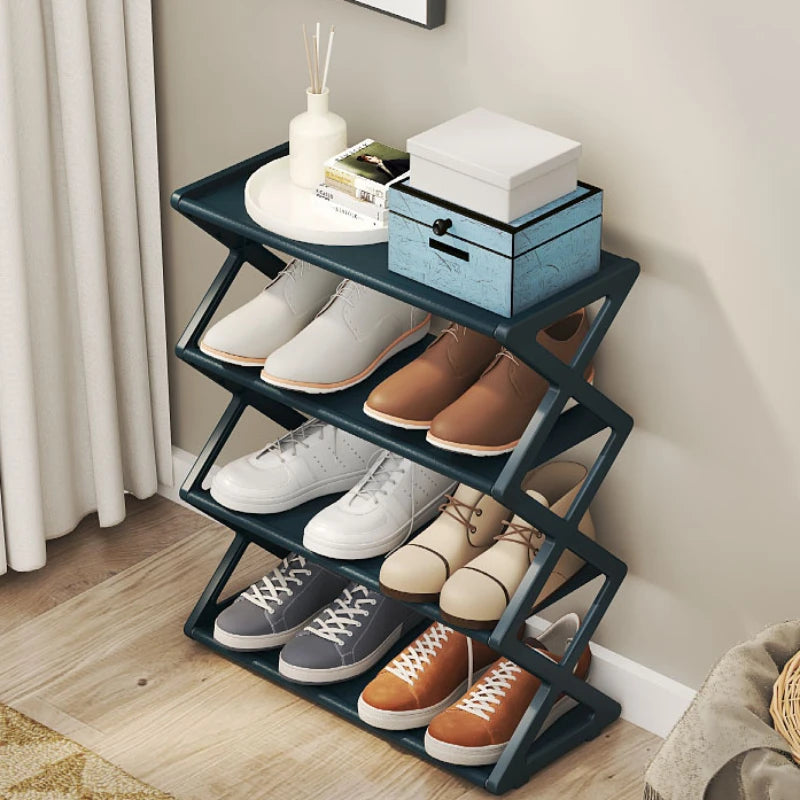 Multi-functional Assembled Shoe Cabinet X-shaped Shoe Rack Household Dust Proof Storage Simple Household Assembly Shoe Racks