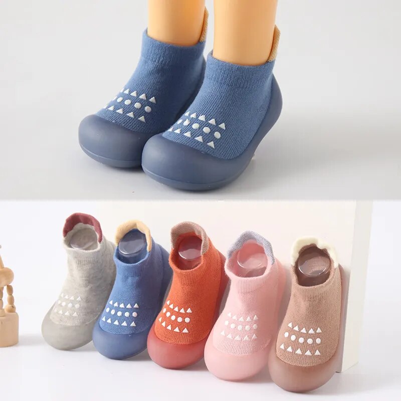 Baby Boy Shoes Children Sock Shoes Non-slip Floor Socks Boy Girl Soft Rubber Sole Shoes Toddler Sock Shoes Infant Booties