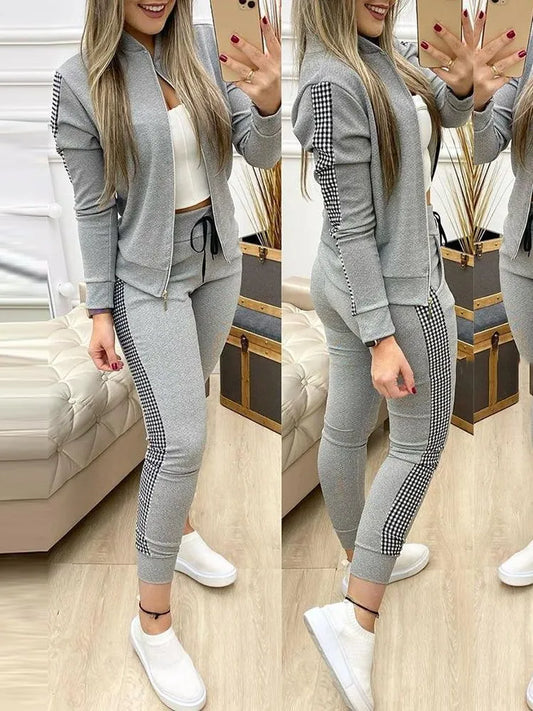 2024 Women Two Piece Set Outfits Autumn Women's Tracksuit Zipper Top Pants Casual Sport Suit Winter 2 Piece Woman Set