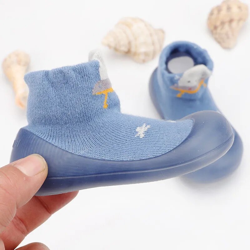 Baby Boy Shoes Children Sock Shoes Non-slip Floor Socks Boy Girl Soft Rubber Sole Shoes Toddler Sock Shoes Infant Booties