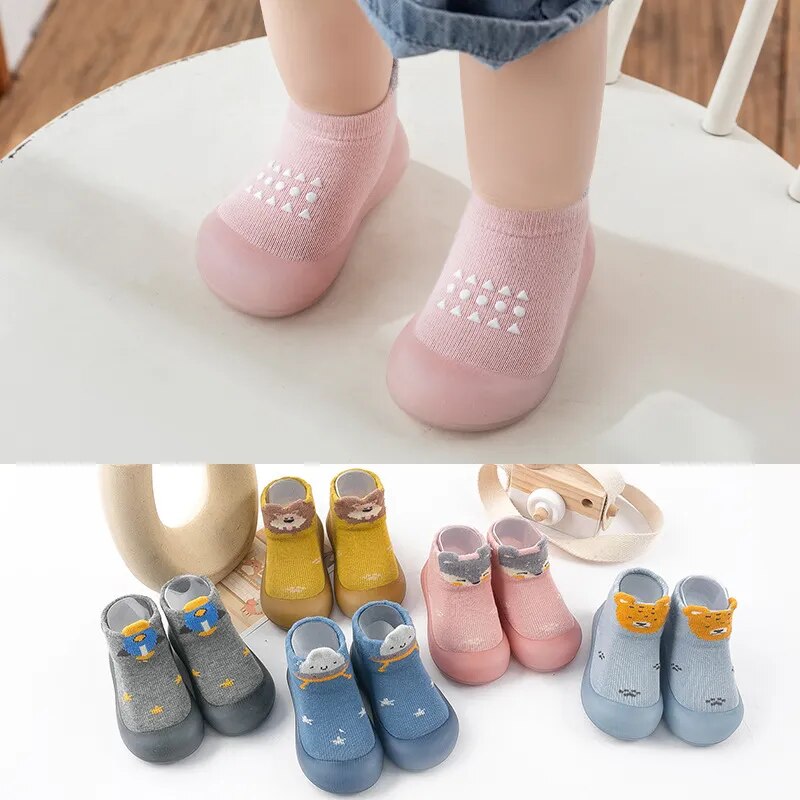 Baby Boy Shoes Children Sock Shoes Non-slip Floor Socks Boy Girl Soft Rubber Sole Shoes Toddler Sock Shoes Infant Booties