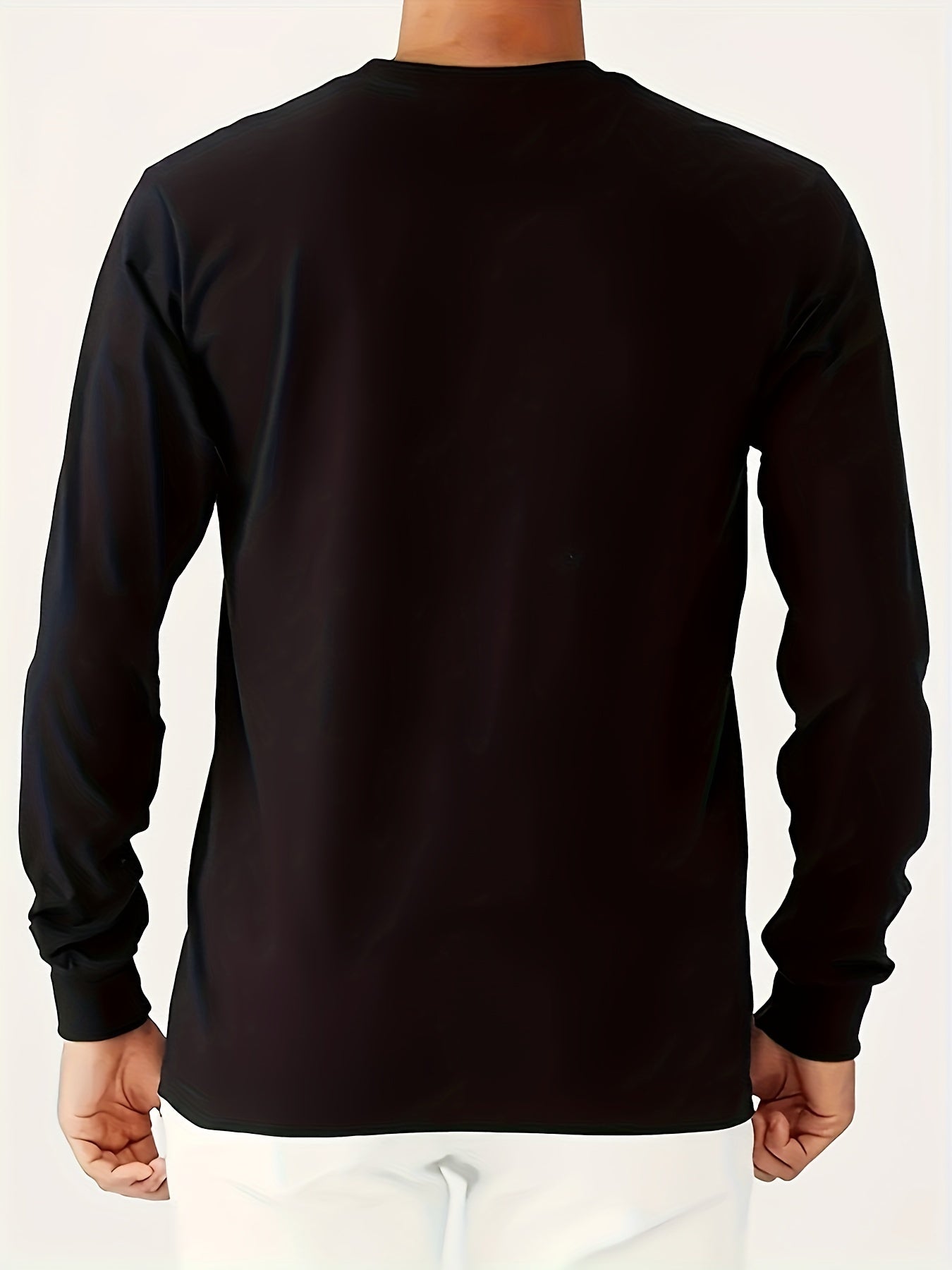 PARIS Print Men's Long Sleeve Active T-shirt - Casual and Comfy for Spring, Summer, and Autumn