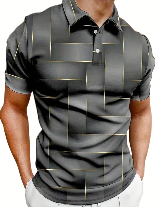 Stylish Men's Casual Button Up Short Sleeve Lightweight Shirt, Men's clothes For Summer