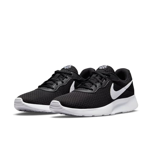 Nike Women's Tanjun Black/White-Barely Volt-Black (DJ6257 004) - 9.5