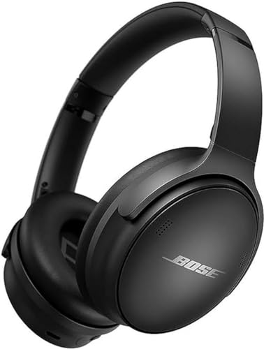 Bose QuietComfort 45 Wireless Bluetooth Noise Cancelling Headphones, Over-Ear Headphones with Microphone, Personalized Noise Cancellation and Sound, Triple Black (Renewed)