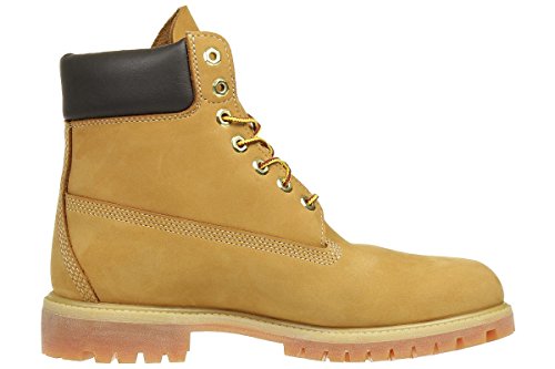 Timberland Men's 6 inch Premium Waterproof Boot, Wheat Nubuck, 9