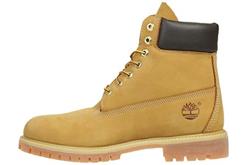 Timberland Men's 6 inch Premium Waterproof Boot, Wheat Nubuck, 9