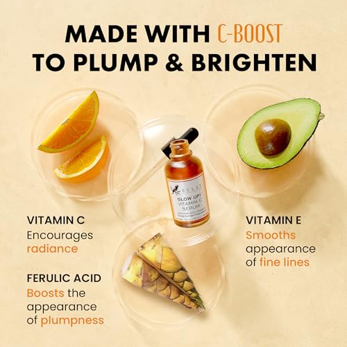 Vitamin C Face Serum - Hyaluronic Acid, Ferulic Acid, & Vit E - Anti Aging Facial Brightening Serum for Skin Care - Timeless Pure Serum , Vit C Serum Oil