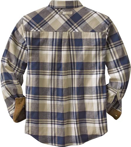 Legendary Whitetails Men's Buck Camp Flannel Shirt, Shale Plaid, X-Large