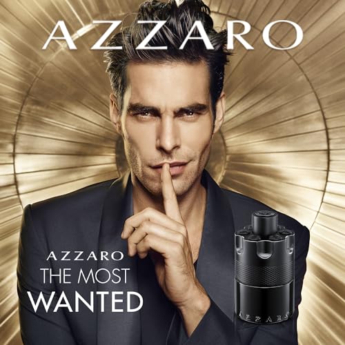 Azzaro The Most Wanted Eau de Parfum Intense - Seductive Mens Cologne - Fougère, Ambery & Spicy Fragrance for Date - Lasting Wear - Luxury Perfumes for Men, 3.3 Fl. Oz